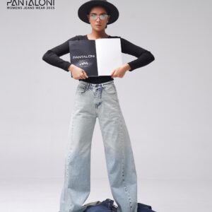 شلوار شافل ابی برفی